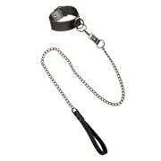 Euphoria Collection Collar With Chain Leash -  Leash - Black