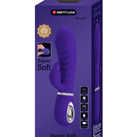 Prescott Super Soft Rabbit Silicone Vibrator -  Purple