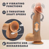 Dr. Skin Silicone - Dr. Phillips - 8.5 Inch  Thrusting Dildo - Tan