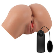 Hailey Realistic Vagina and Ass Vibrator - Tan