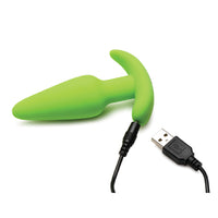 Glow in the Dark Butt Plug With Remote - Green