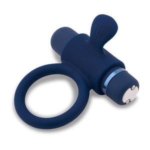 Nu Sensuelle Silicone Bullet Ring - Navy Blue