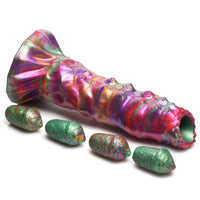 Larva Silicone Ovipositor Dildo With Eggs - Multicolor