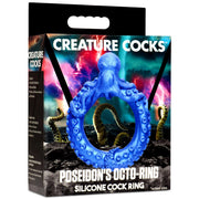 Poseidon's Octo-Ring Silicone Cock Ring - Blue