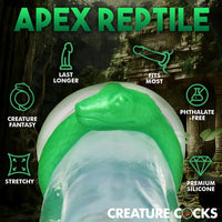 Serpentine Silicone Cock Ring - Green