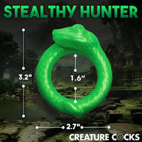 Serpentine Silicone Cock Ring - Green