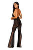 Flair Leg Bodystocking - One Size - Black