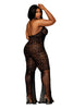 Flair Leg Bodystocking - Queen Size - Black