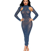 Bodystocking Gown Dmnd - One Size - Navy