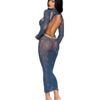 Bodystocking Gown Dmnd - One Size - Navy