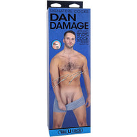 Signature Cocks Dan Damage 10" Cock With   Removable Vac-U-Lock Suction Cup - Vanilla