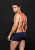 Fireman Bottom With Suspenders 2 Pc - Large/xlarge - Navy Blue/red