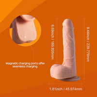 Kenzo-App Controlled 9.5" Big Realistic -  Thrusting Dildo