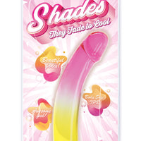 Shades, 8.25" Smoothie Jelly Tpr Gradient Dong - Pink and Yellow