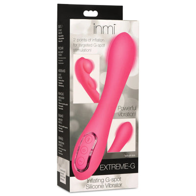 Extreme-G Inflating G-Spot Silicone Vibrator -  Pink