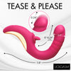 Tease and Please Thrusting and Licking Vibrator -  Fuchsia