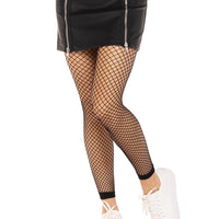 Industrial Net Footless Tights - One Size - Black
