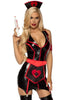 Naughty Nurse Costume - Small - Black/red