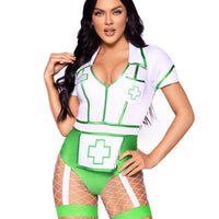 Nurse Feelgood Sexy Costume - Medium - White/green