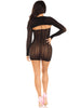 2 Pc Sweetheart Striped Tube Dress - One Size -  Black