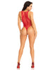 Industrial Net Snap Crotch Tank Bodysuit - One  Size - Red