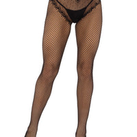 French Cut Crotchless Fishnet - One Size - Black