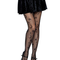 Celestial Net Tights - One Size - Black