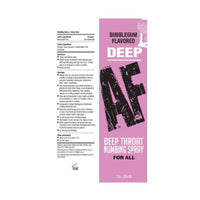 Deep Af Throat Numbing Spray 1oz – Bubblegum