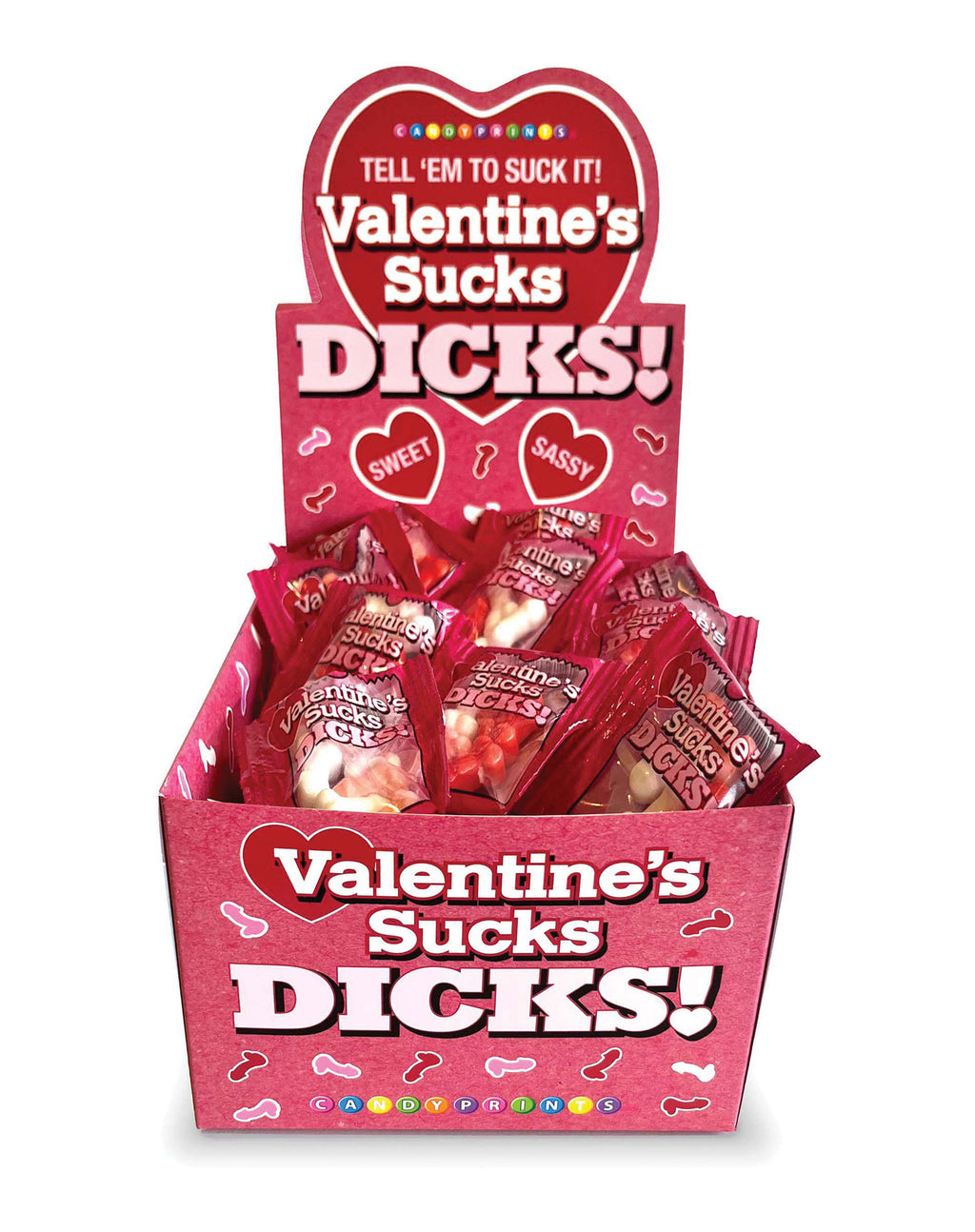 Valentine’s Sucks Dicks Candy- Display of 100 Ct.