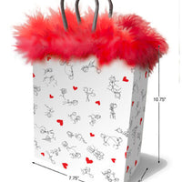 Stick Figures Gift Bag - Red