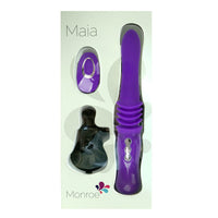 Monroe USB Rechargeable Silicone Thrusting  Portable Love Machine - Purple