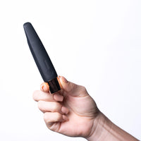 Aspen 15-Function Rechargeable Wireless Flickering Tip Vibrator - Black
