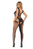 Catch Feelings Crotchless Bodystocking - One Size  - Black