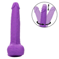 Rechargeable Gyrating and Thrusting Silicone Studs - Purple
