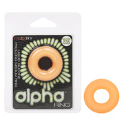 Alpha Glow-in-the-Dark Liquid Silicone Prolong   Medium Ring - Orange