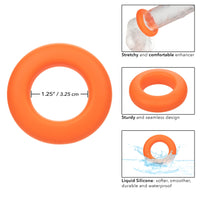 Alpha Liquid Silicone Prolong Large Ring - Orange