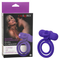 Silicone Rechargeable Dual Climaxer - Purple