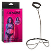 Euphoria Collection Plus Size Chain Halter/collar  and Leash - Black