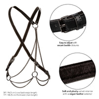 Euphoria Collection Plus Size Multi Chain Harness  - Black