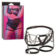 Euphoria Collection Plus Size Thigh Harness With  Chains - Black