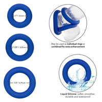 Admiral Universal Cock Ring Set - Blue
