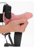 Vibrating Hollow Strapon Without Balls 6 Inch - Balls 6 Inch - Flesh
