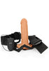 Vibrating Hollow Strapon Without Balls 6 Inch - Balls 6 Inch - Tan