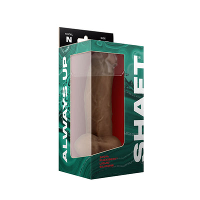 Shaft - Model N 8.5 Inch Liquid Silicone Dong With Balls - Oak
