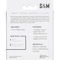 Brat Pearl Nipple Clips - Rose Gold