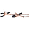 Brat Charmed Nipple Clamps - Rose Gold
