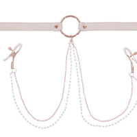 Peaches ‘N Creame Collar With Nipple Clamps - Pink