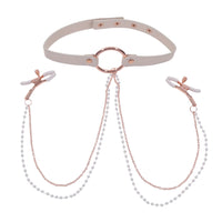 Peaches ‘N Creame Collar With Nipple Clamps - Pink