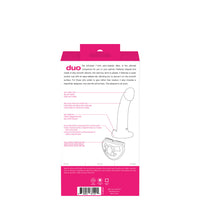 Duo Semi-Realistic Dildo With Harness -  Pink/purple