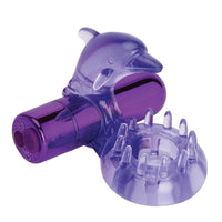 Bodywand Rechargeable Dolphin Ring With Ticklers - Purple